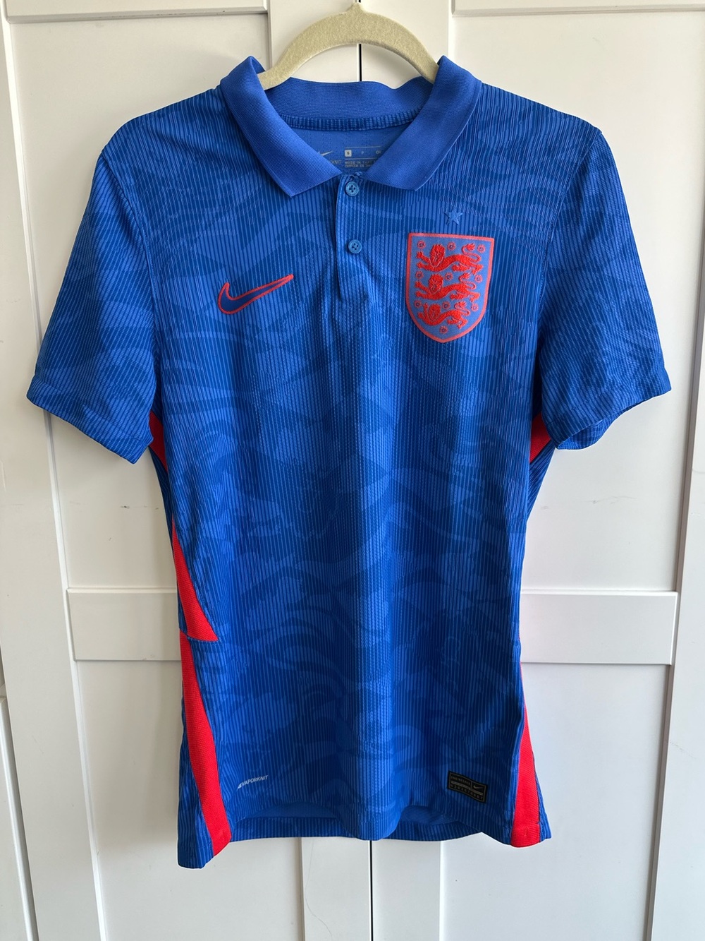 Nike England Vaporknit Soccer Jersey Blue Red Size Small